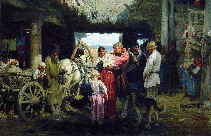 llya Yefimovich Repin Seeing off a recruit oil painting picture